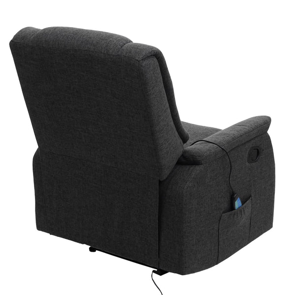 Fernsehsessel Relaxsessel Massage Wärmefunktion 102x79x96cm grau