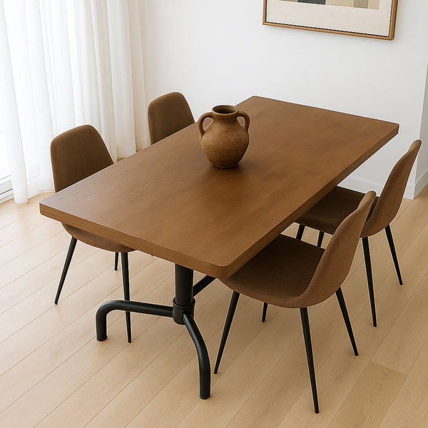Esszimmertisch Industrial Holz 140x80cm natur schwarzes Gestell