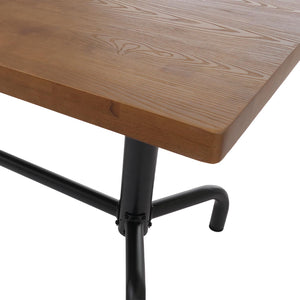Esszimmertisch Industrial Holz 140x80cm natur schwarzes Gestell