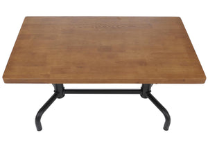 Esszimmertisch Industrial Holz 140x80cm natur schwarzes Gestell