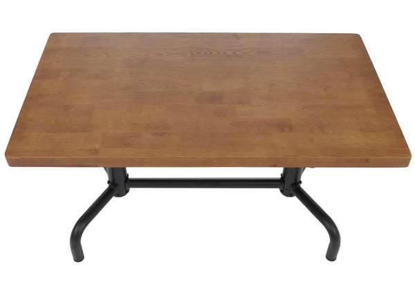 Esszimmertisch Industrial Holz 140x80cm natur schwarzes Gestell