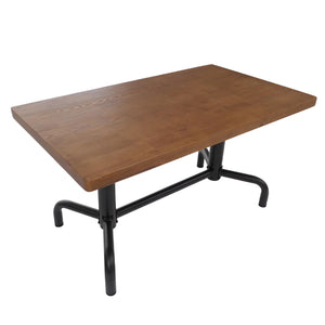 Esszimmertisch Industrial Holz 140x80cm natur schwarzes Gestell