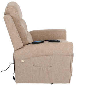 Fernsehsessel Relaxsessel Aufstehhilfe Massage Heizfunktion beige-braun