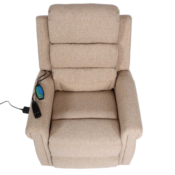 Fernsehsessel Relaxsessel Aufstehhilfe Massage Heizfunktion beige-braun