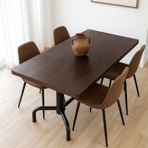 Esszimmertisch Industrial Holz 140x80cm dunkel schwarzes Gestell