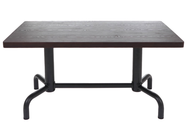 Esszimmertisch Industrial Holz 140x80cm dunkel schwarzes Gestell