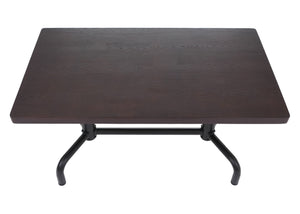 Esszimmertisch Industrial Holz 140x80cm dunkel schwarzes Gestell