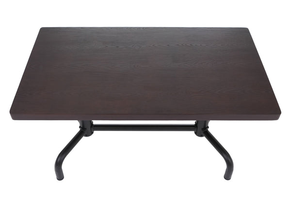Esszimmertisch Industrial Holz 140x80cm dunkel schwarzes Gestell