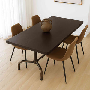 Esszimmertisch Tisch Industrial Holz 140x80cm dunkel bronze Gestell