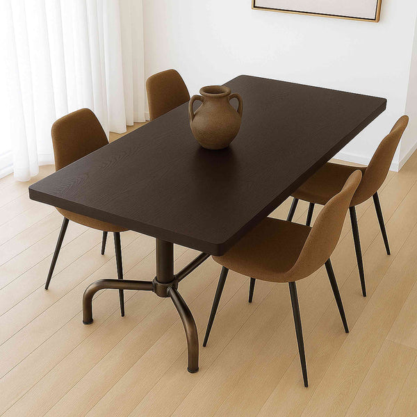 Esszimmertisch Tisch Industrial Holz 140x80cm dunkel bronze Gestell