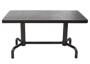 Esszimmertisch Tisch Industrial Holz 140x80cm dunkel bronze Gestell