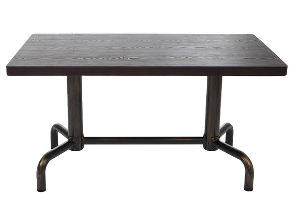 Esszimmertisch Tisch Industrial Holz 140x80cm dunkel bronze Gestell