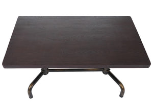Esszimmertisch Tisch Industrial Holz 140x80cm dunkel bronze Gestell