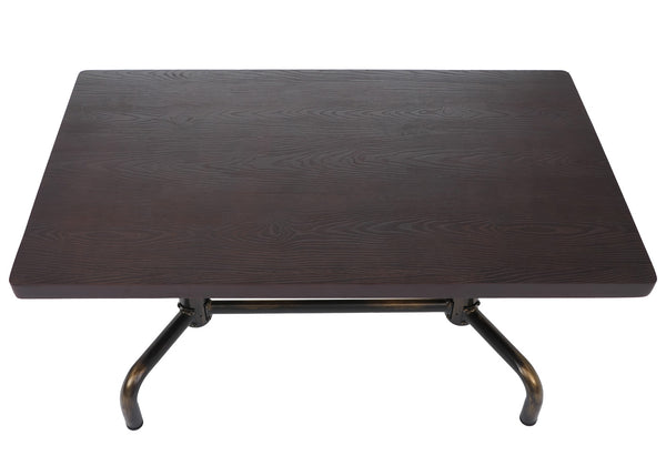 Esszimmertisch Tisch Industrial Holz 140x80cm dunkel bronze Gestell