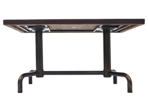 Esszimmertisch Tisch Industrial Holz 140x80cm dunkel bronze Gestell