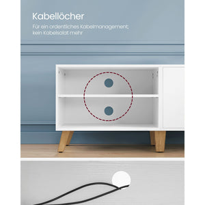 Fernsehtisch TV-Schrank 140cm Weiss