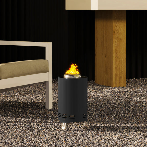 Feuerschale rauchfrei für Garten Ø16x25cm Edelstahl