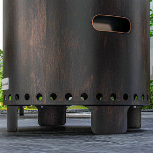 Feuerschale wetterbeständig 45x45x42cm schwarz bronze