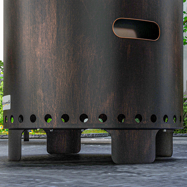 Feuerschale wetterbeständig 45x45x42cm schwarz bronze