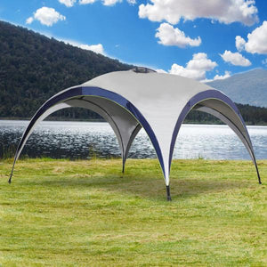 Garten Pavillon Pergola Partyzelt Sonnenschutz wetterfest Cremeweiss Blau