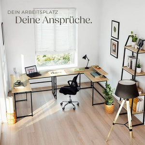Schreibtisch Melrose Industrial Holz hell, Eiche Sonoma