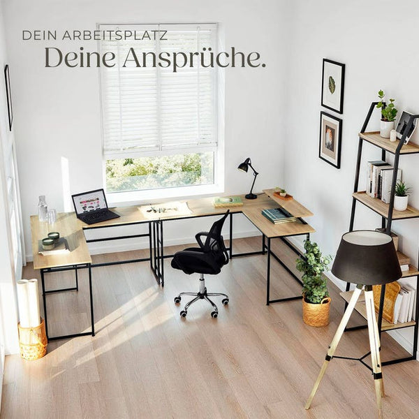 Schreibtisch Melrose Industrial Holz hell, Eiche Sonoma