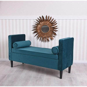 TRUHENBANK SOFABANK HOLLYWOOD SITZBANK & KISSEN SAMT PETROL
