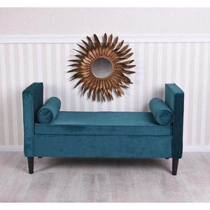TRUHENBANK SOFABANK HOLLYWOOD SITZBANK & KISSEN SAMT PETROL