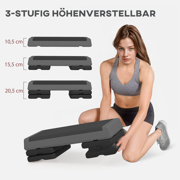 Fitness-Stepper höhenverstellbar rutschfest für Zuhause und Büro