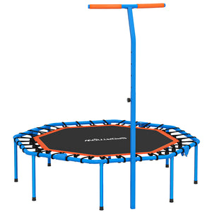 Fitness Trampolin leise stabil mit Haltegriff für drinnen