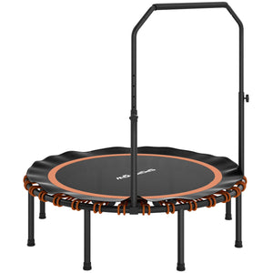 Fitness Trampolin mit höhenverstellbarem Handlauf für drinnen und draussen