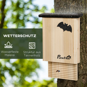 Fledermaushaus Set wetterfest für Garten und Balkon aus Holz