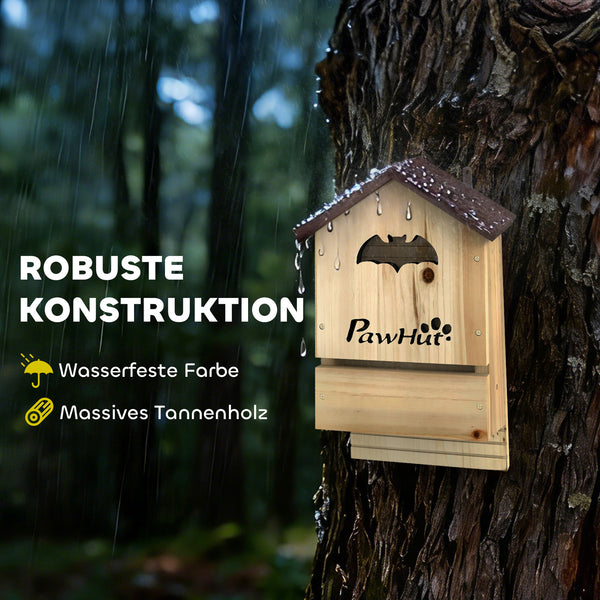 Fledermauskasten Set zum Aufhängen für den Garten aus Holz