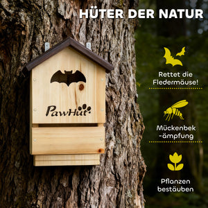 Fledermauskasten Set zum Aufhängen für den Garten aus Holz