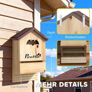 Fledermauskasten Set zum Aufhängen für den Garten aus Holz