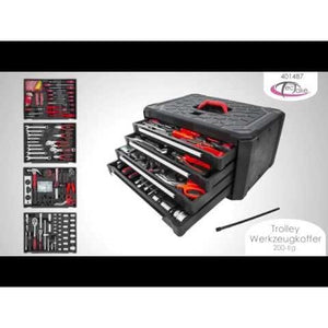 Valigia portautensili trolley, 899 pezzi, con 4 cassetti