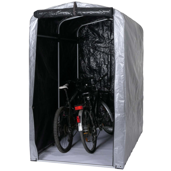 Foliengarage Aufbewahrungszelt Alu wasserfest, 201x121x201cm silber