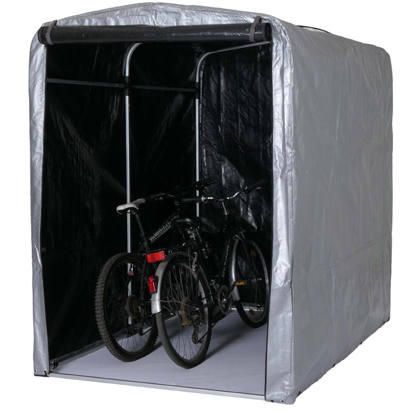 Foliengarage Aufbewahrungszelt Alu wasserfest, 201x157x201cm silber