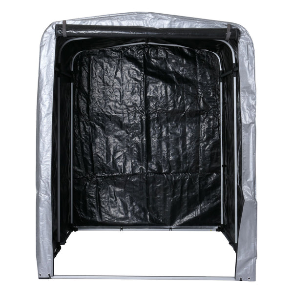 Foliengarage Aufbewahrungszelt Alu wasserfest, 201x157x201cm silber