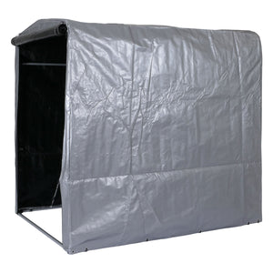 Foliengarage Aufbewahrungszelt Alu wasserfest, 201x157x201cm silber