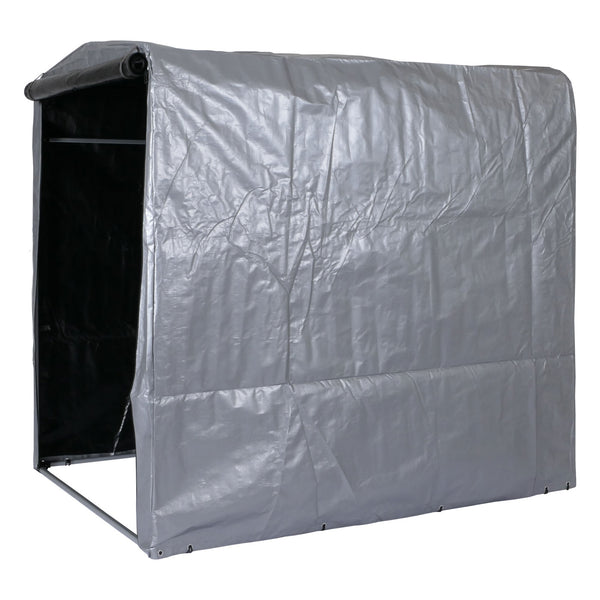 Foliengarage Aufbewahrungszelt Alu wasserfest, 201x157x201cm silber