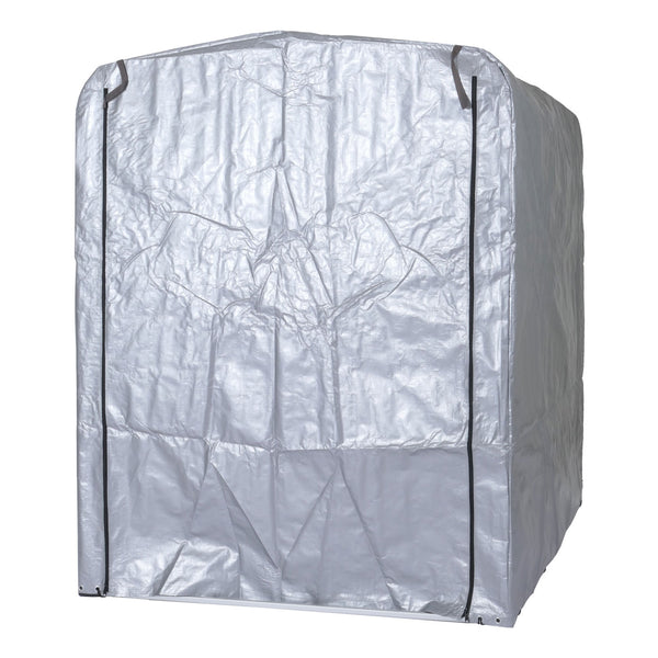 Foliengarage Aufbewahrungszelt Alu wasserfest, 201x157x201cm silber
