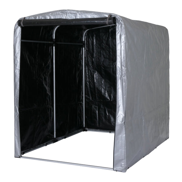 Foliengarage Aufbewahrungszelt Alu wasserfest, 201x157x201cm silber