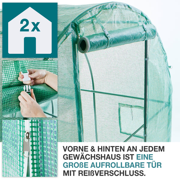 Foliengewächshaus 200x200x300cm stabil & wetterfest