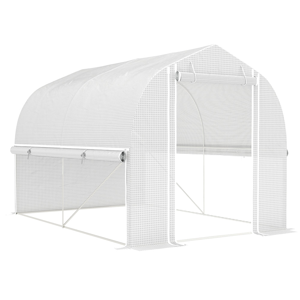Foliengewächshaus UV-beständig mit Stahlrahmen für Garten 3x2x2m