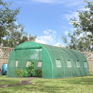 Foliengewächshaus begehbar für Garten aus Stahl und Kunststoff