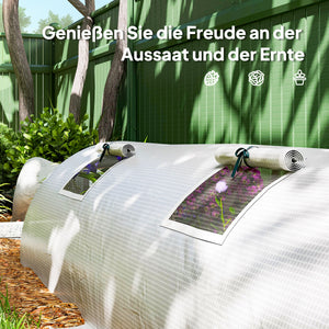 Foliengewächshaus Mini Tunnel mit Fenster UV-beständig 300cm