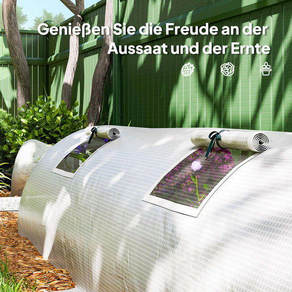 Foliengewächshaus Mini Tunnel mit Fenster UV-beständig 300cm
