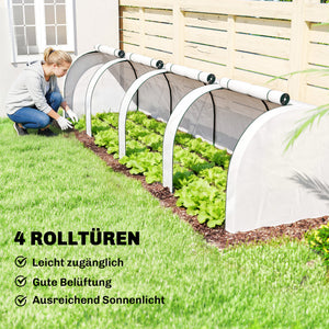 Foliengewächshaus winterfest mit Tür für Garten ca 4m