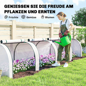 Foliengewächshaus winterfest mit Tür für Garten ca 4m